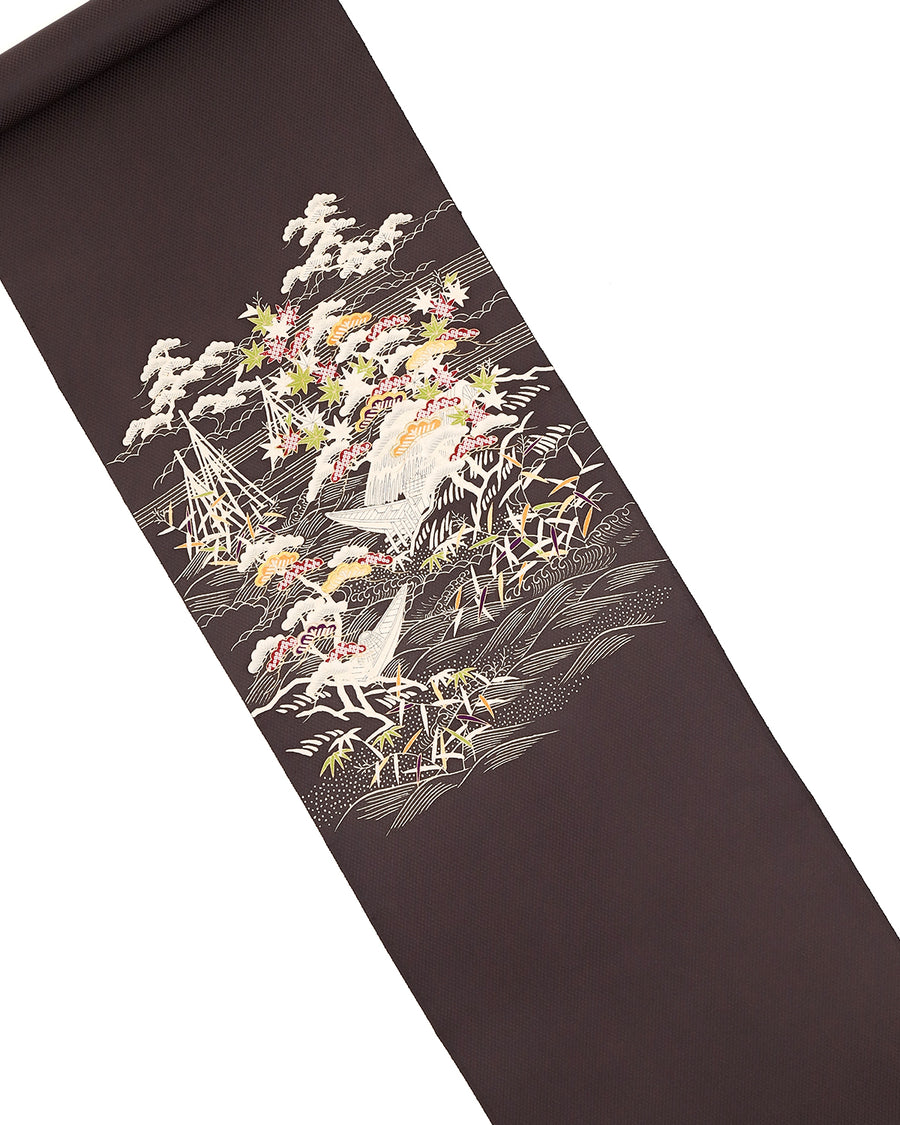 工芸染匠成謙本友禅染九寸名古屋帯御所解文様 – EMON