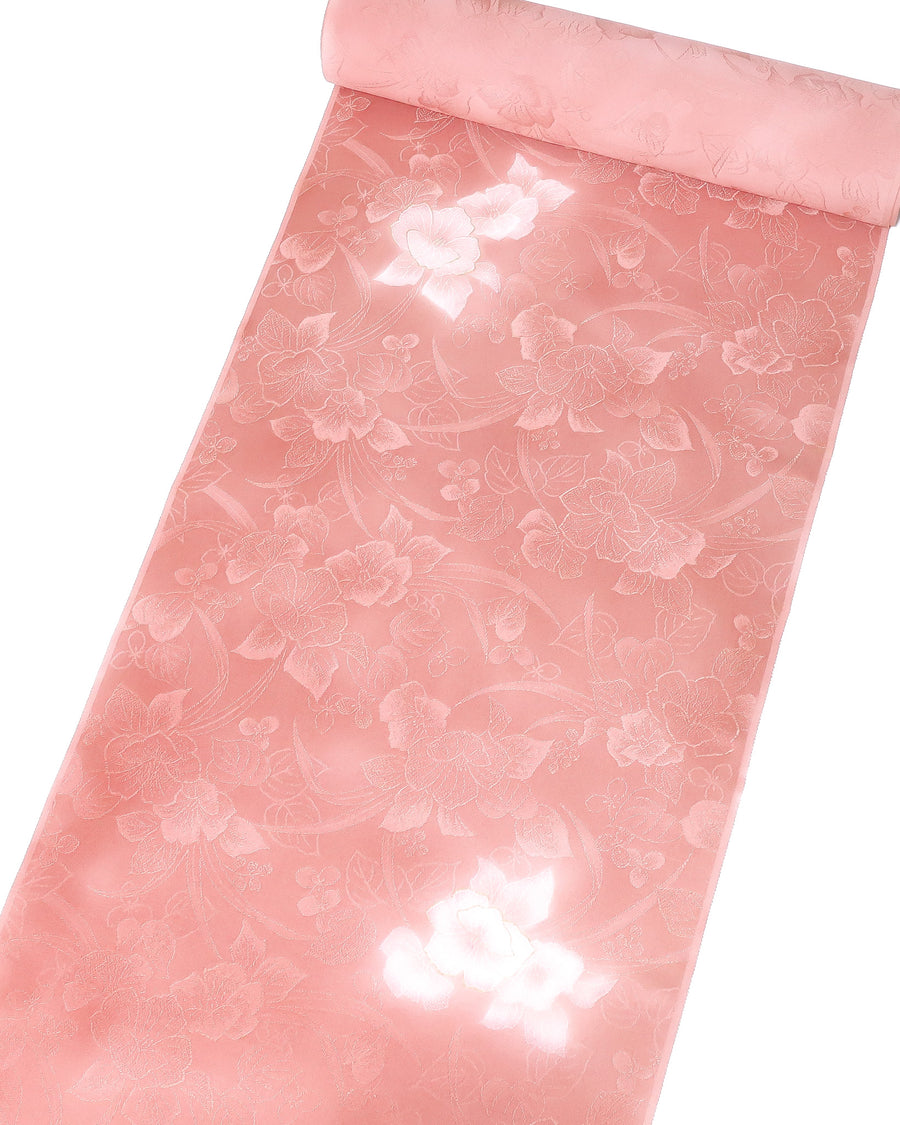 に志山染匠 地紋白抜き暈し洋花 小紋着尺 – EMON