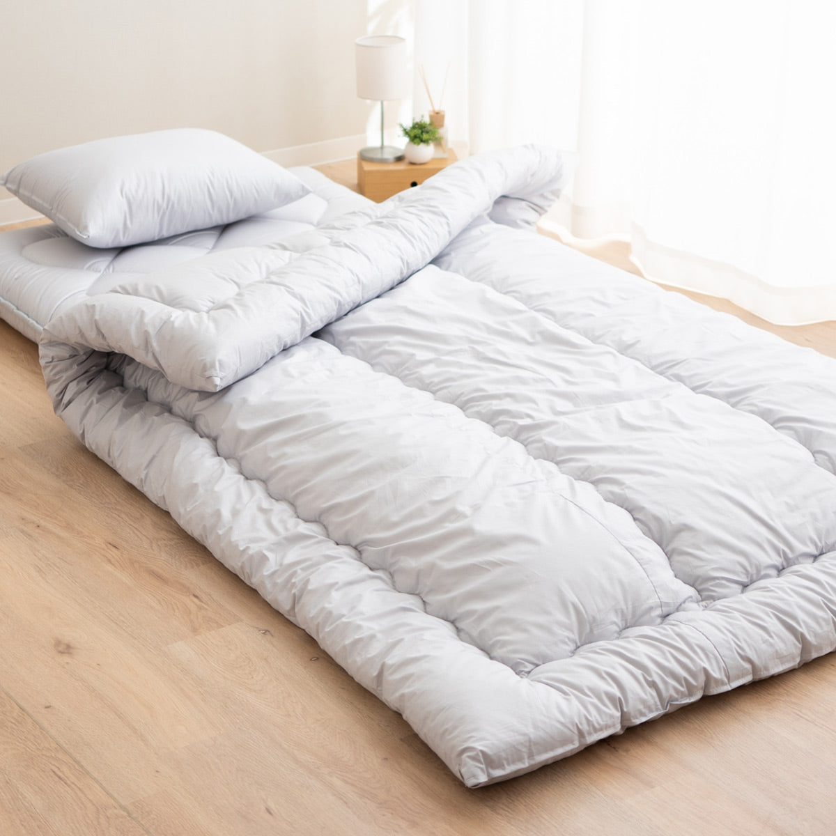 掛け布団 ダブル 非圧縮 日本製 抗菌 防臭 防ダニ 【エムールカラー