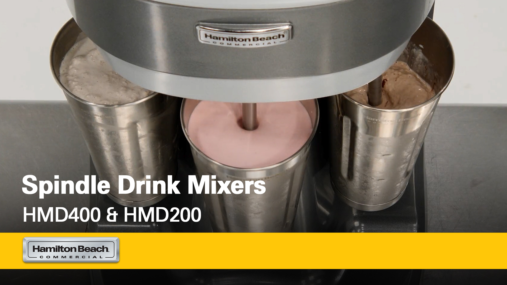 Commercial Triple-Spindle Drink Mixer