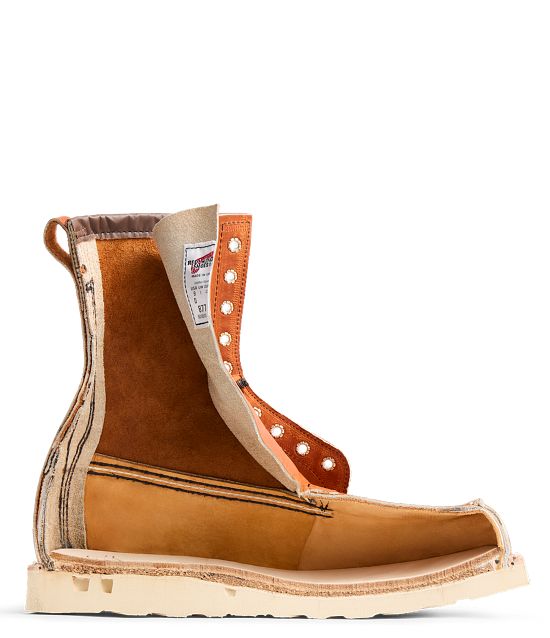 Men's 8-Inch Classic Moc Boot in Brown Leather 877