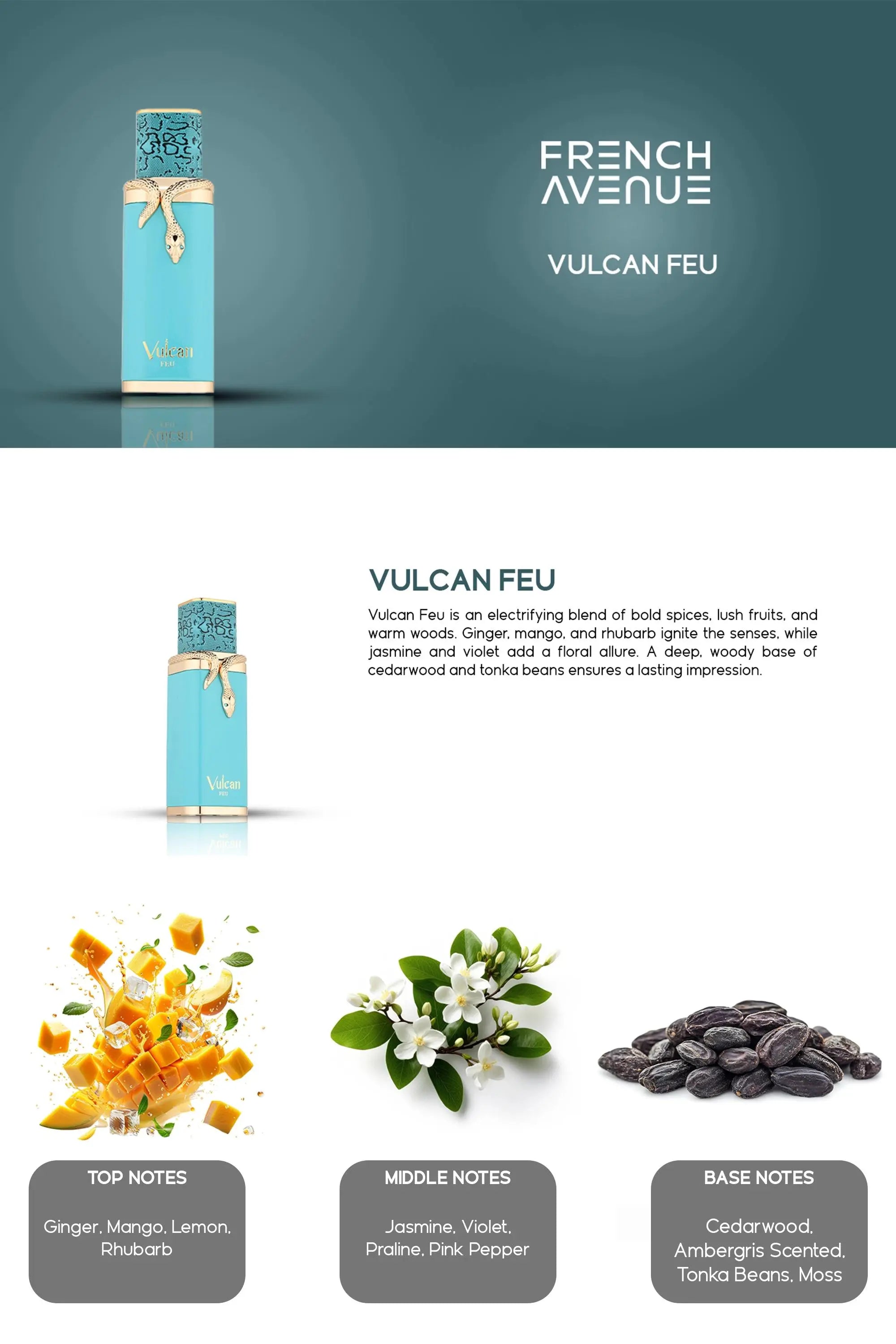 Vulcan Feu Perfume 100ml EDP By French Avenue