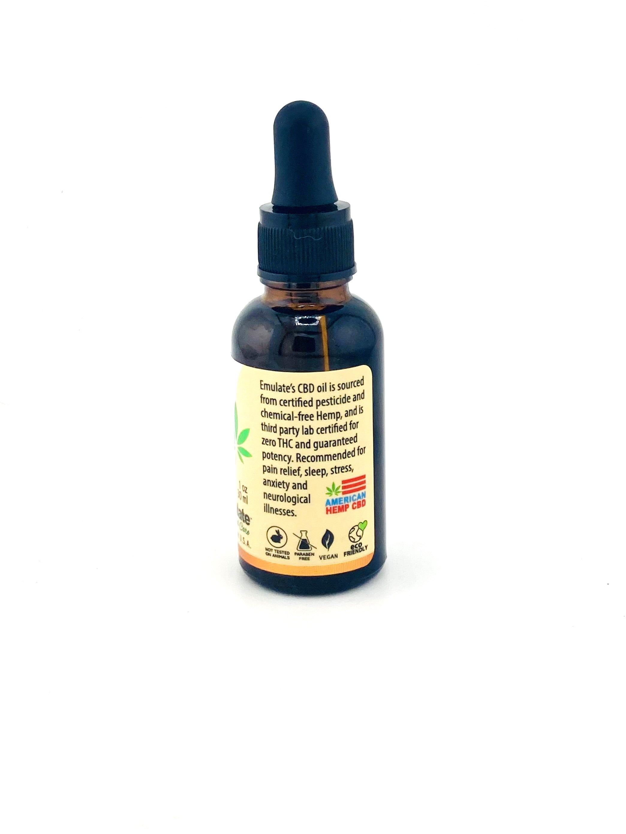 CBD Sublingual Tinture - 1000 mg ORGANIC CBD Isolate – Emulate