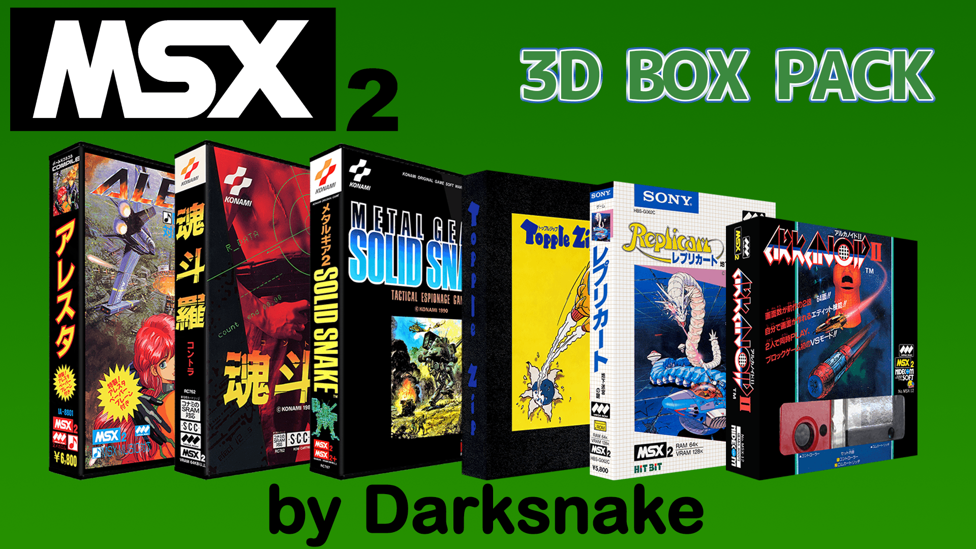 Microsoft MSX2 3D Boxes Pack - Artwork - EmuMovies