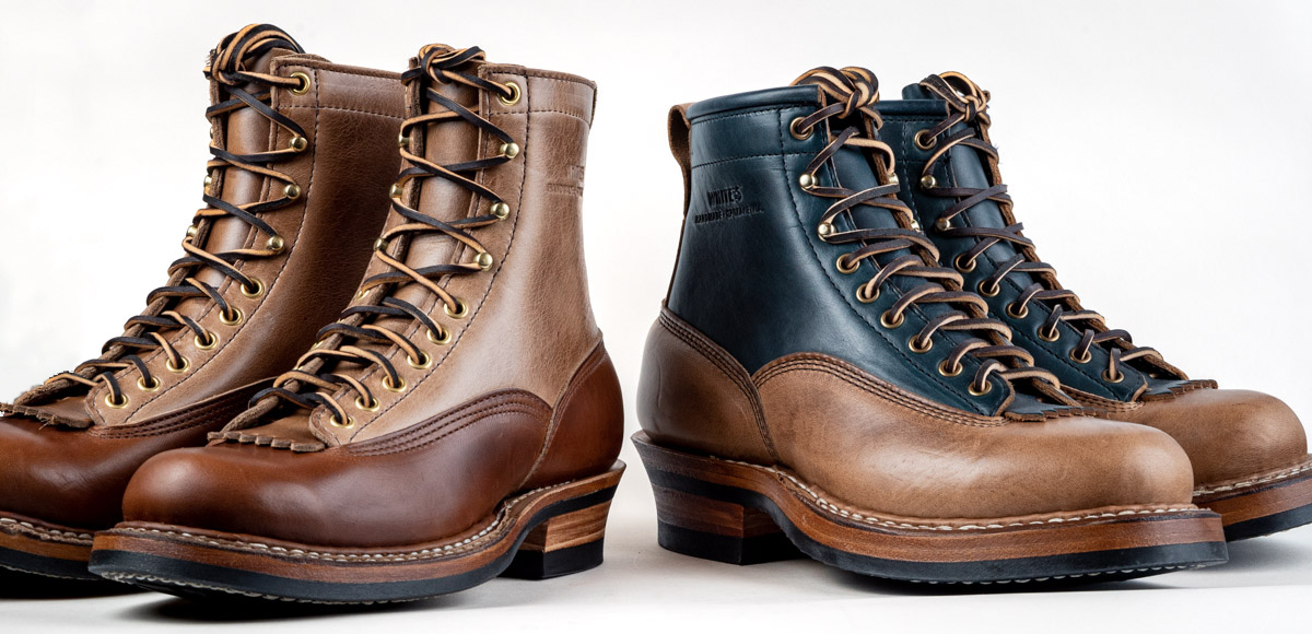 ホワイツブーツ] WHITE'S BOOTS 350LTT-C ネイビーxナチュラ クロム