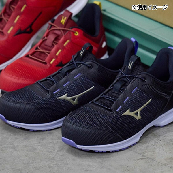 ミズノ 安全靴 ALMIGHTY EL 31L F1GA250909 ブラック×ゴールド オール