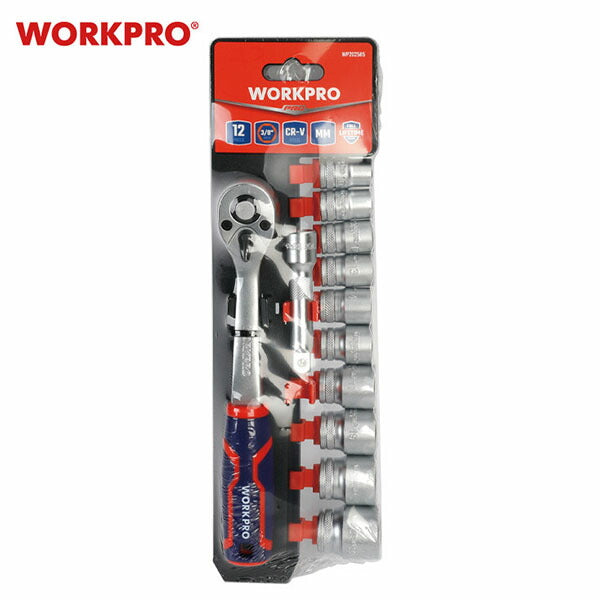 ワークプロ 3/8DRソケットレンチセット 10-22mm 12PC (WP202585