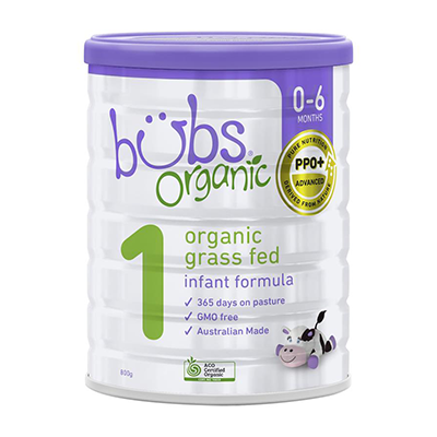 bubs organic グラスフェッド粉ミルク 0-6ヶ月用 bubs organic