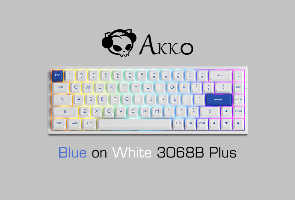 Blue on White 3068B Plus | Akko Official Global Site