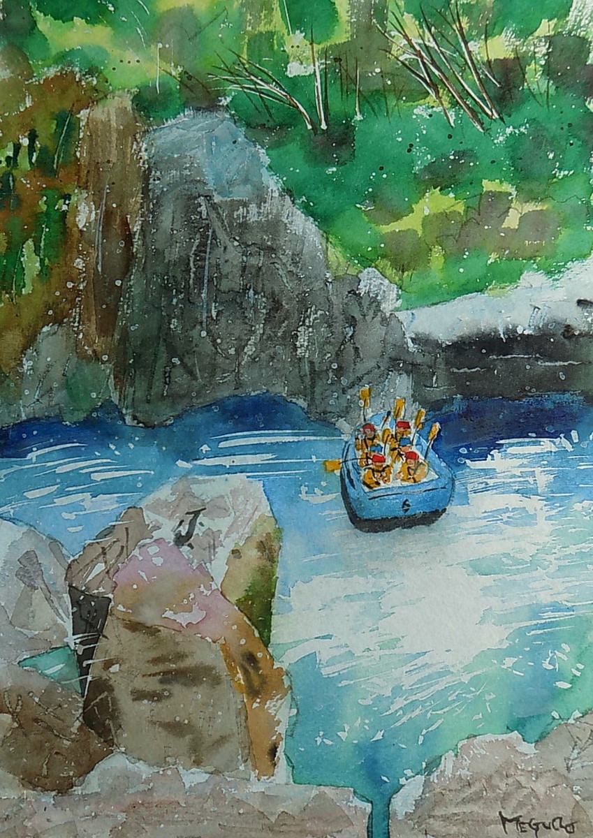 渓谷で遊ぶ①」 by 山田太郎｜Artmeter｜暮らしを彩るアートが、きっと