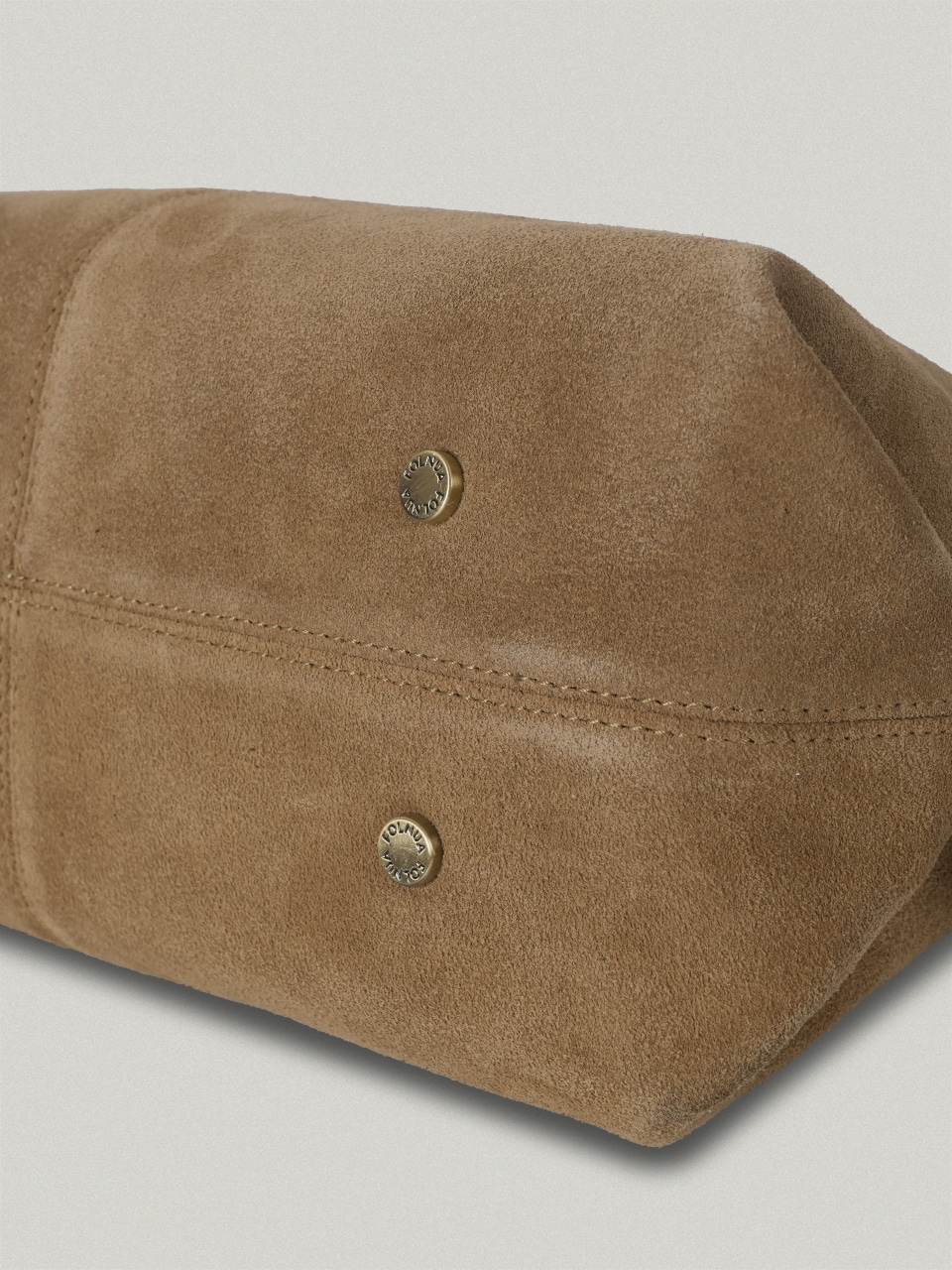 Mini Bateau Bag Beige - Suede - FOLNUA