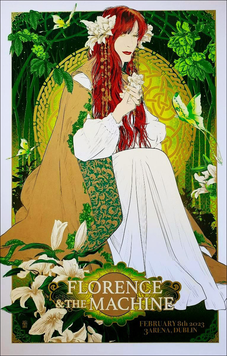 Florence + The Machine (Dublin 2023) screenprint by Vance Kelly