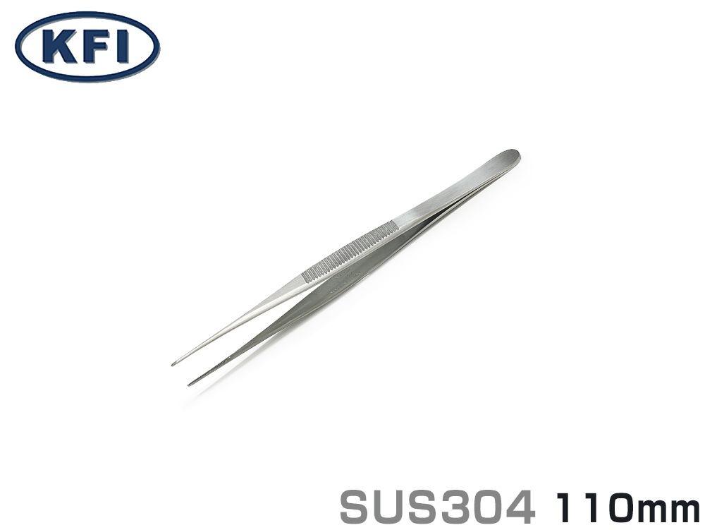 k-17ステンレスピンセット W11A 品番171211 全長110mm | コクゴeネット