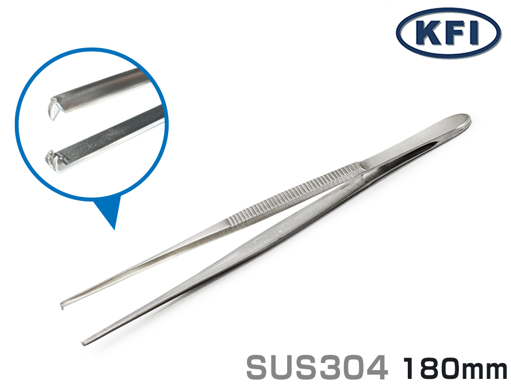 k-37ステンレスピンセット V18A 品番378121 全長180mm | コクゴeネット