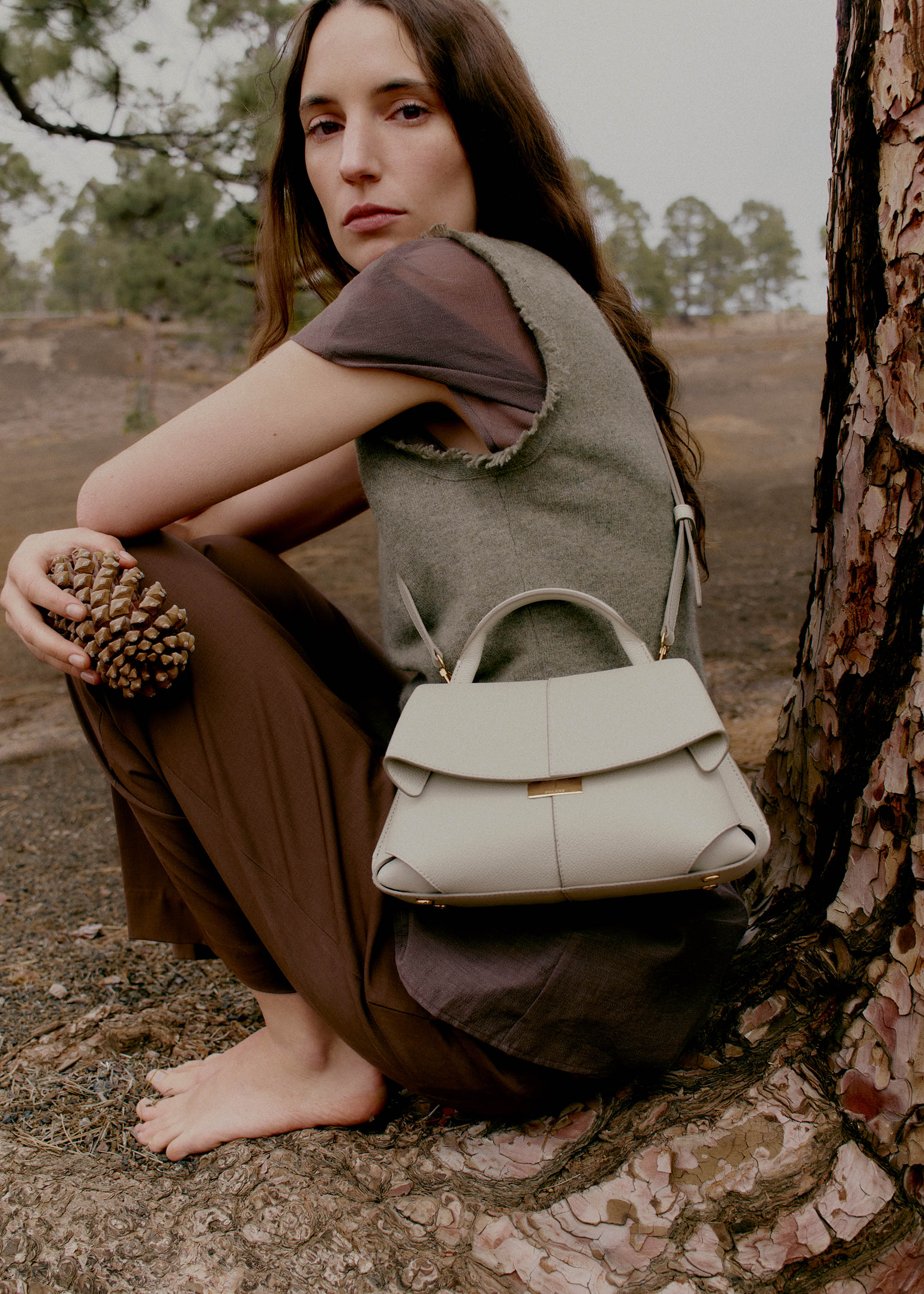 Polène | Bag - Mokki Mini - Textured Chalk