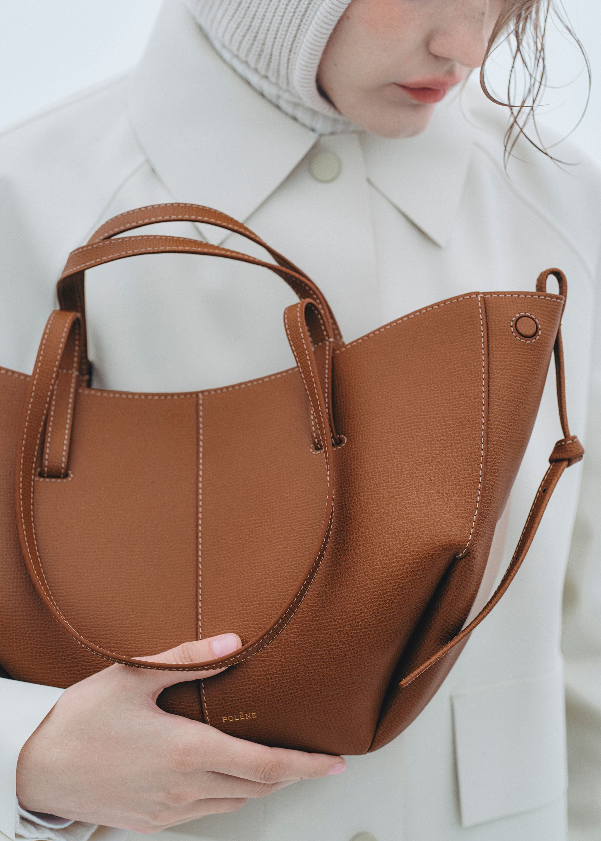 Polène | Bag - Cyme Mini - Textured Camel