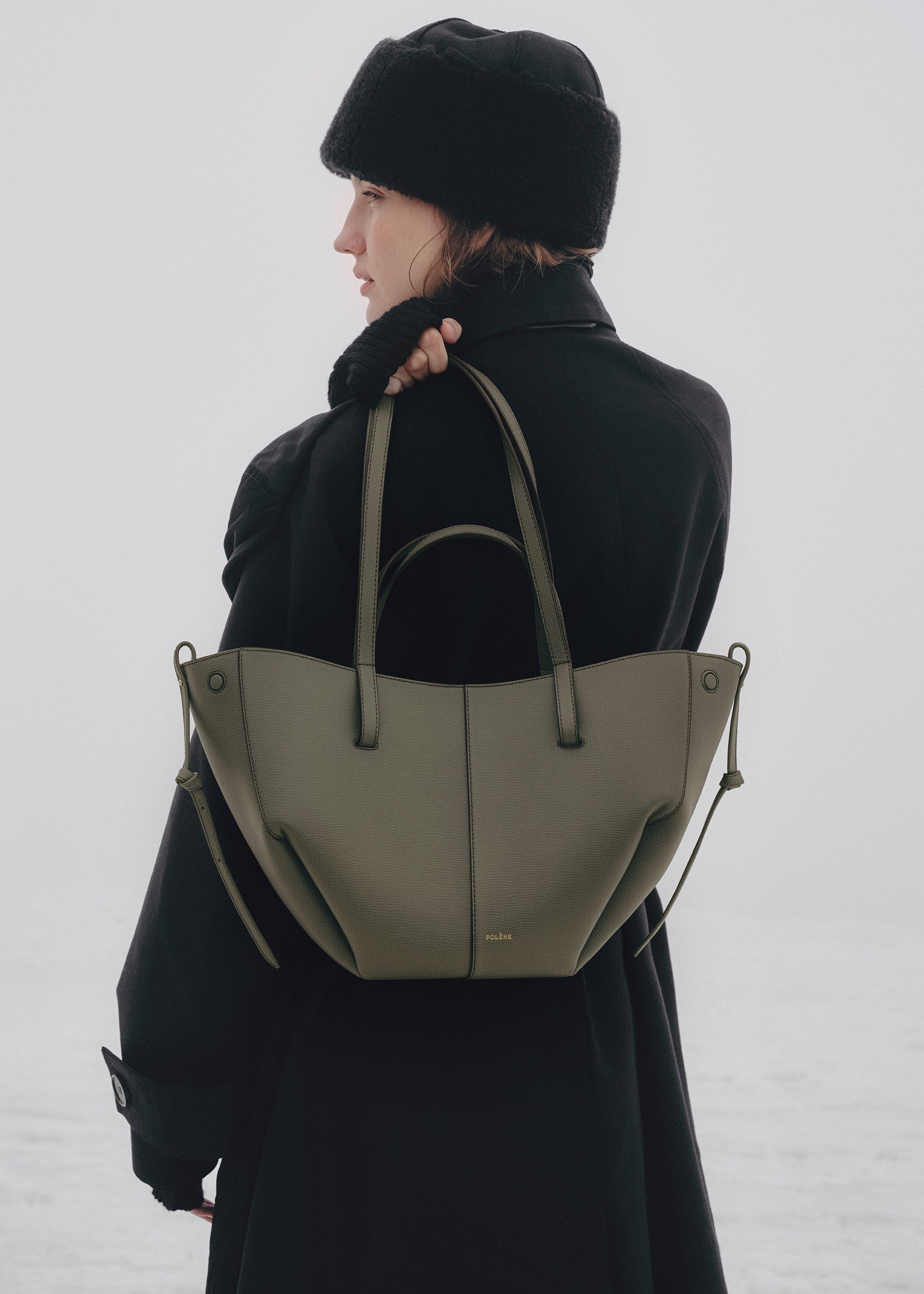 Polène | Bag - Cyme Mini - Textured Smoky Green
