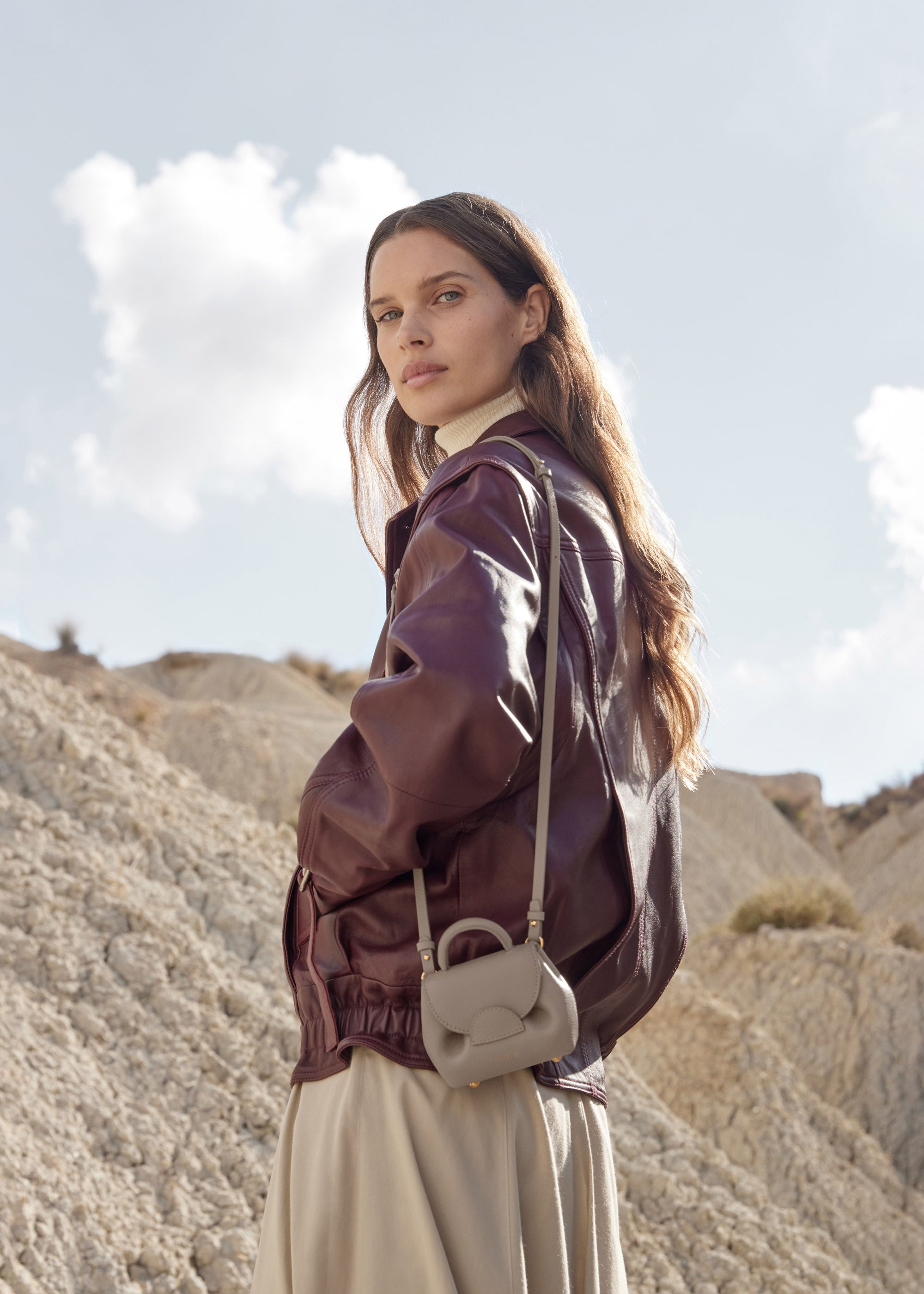 Polène | Bag - Numéro Un Micro - Textured Taupe