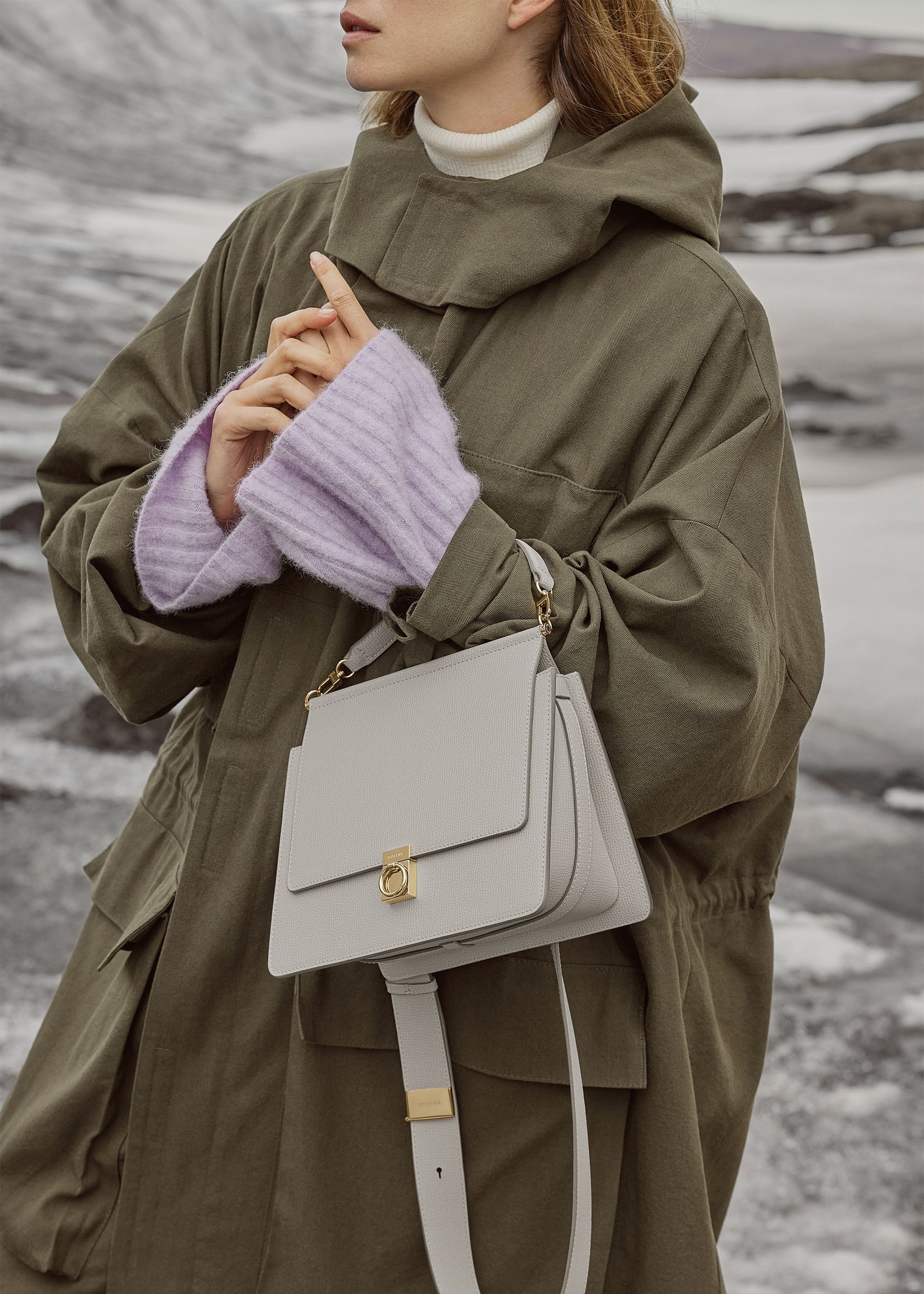 Polène | Bag - Numéro Sept - Textured Chalk