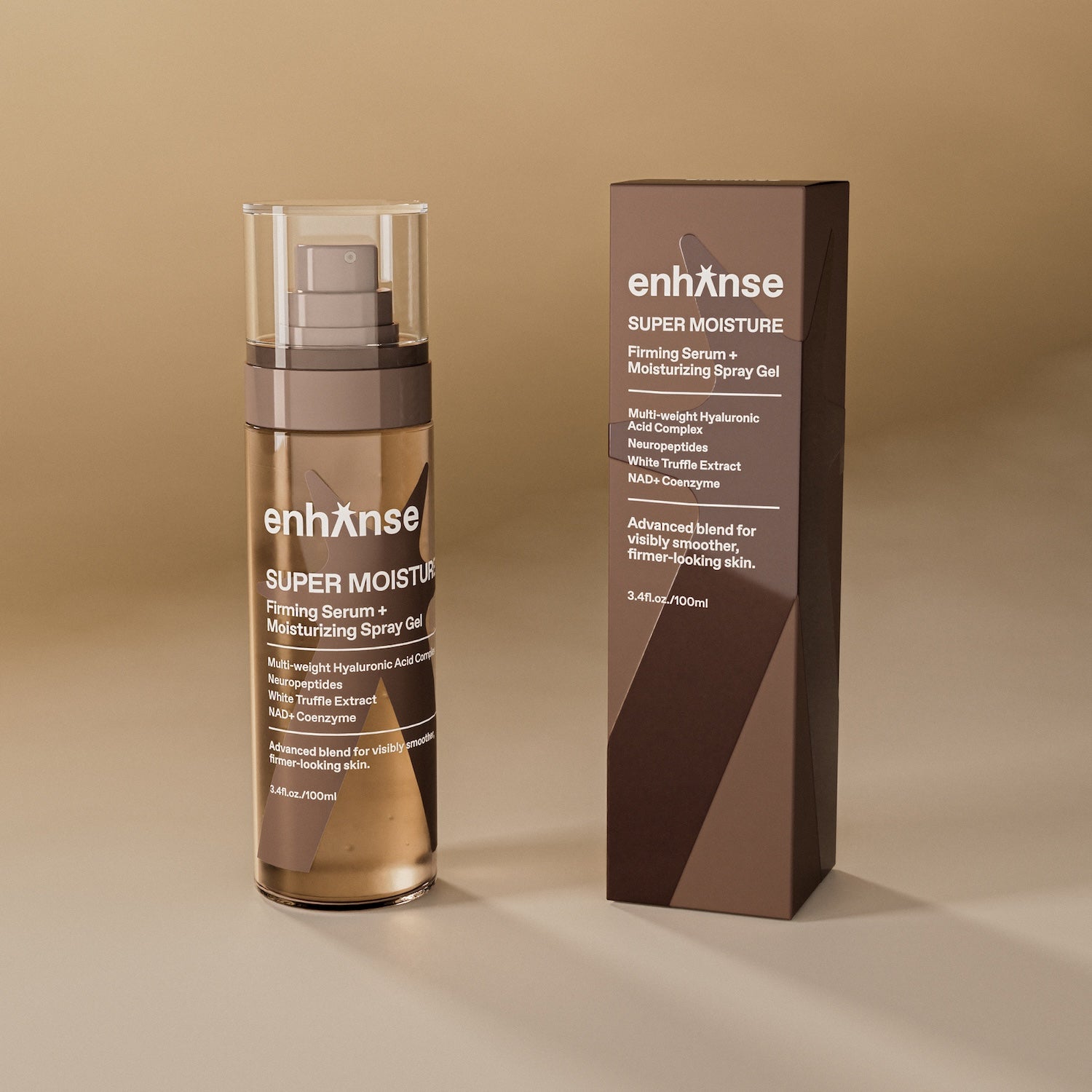 ENHANSE - SUPER MOISTURE - Firming Serum + Moisturizer Spray Gel