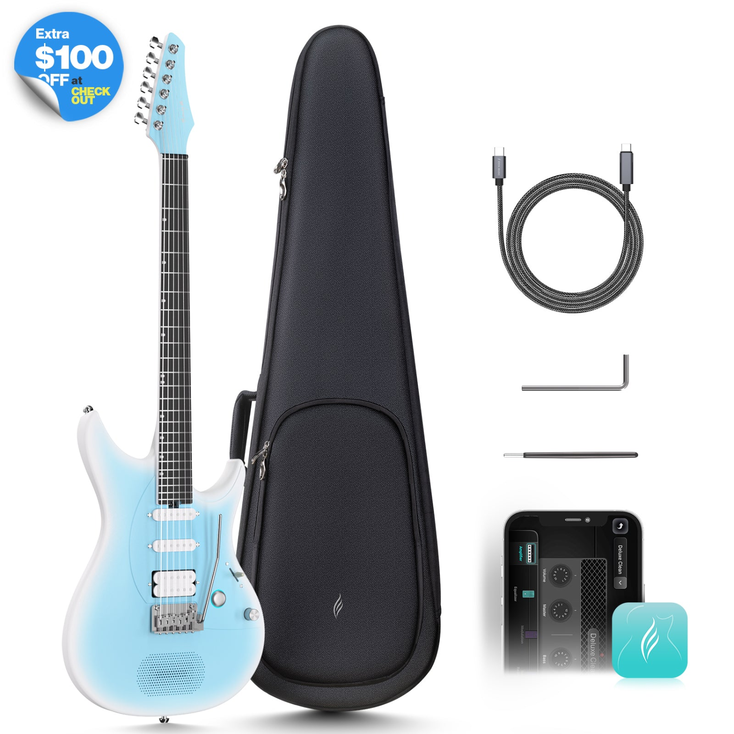 Enya Inspire: Carbon Fiber Super Strat Smart Guitar