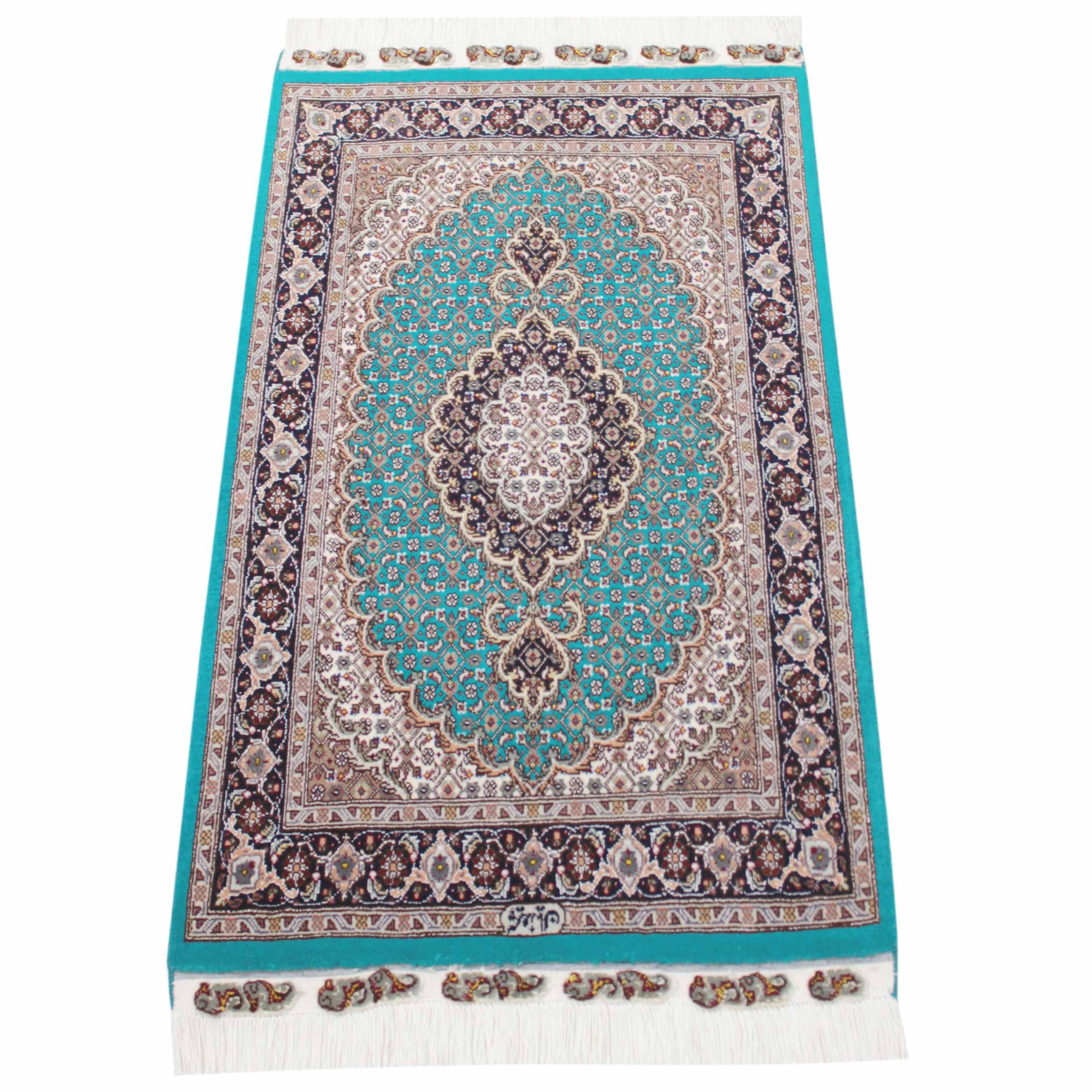 WTAS-52 タブリーズ産 ピロジヤン工房 ペルシャ絨毯 98×60cm｜ペルシャ