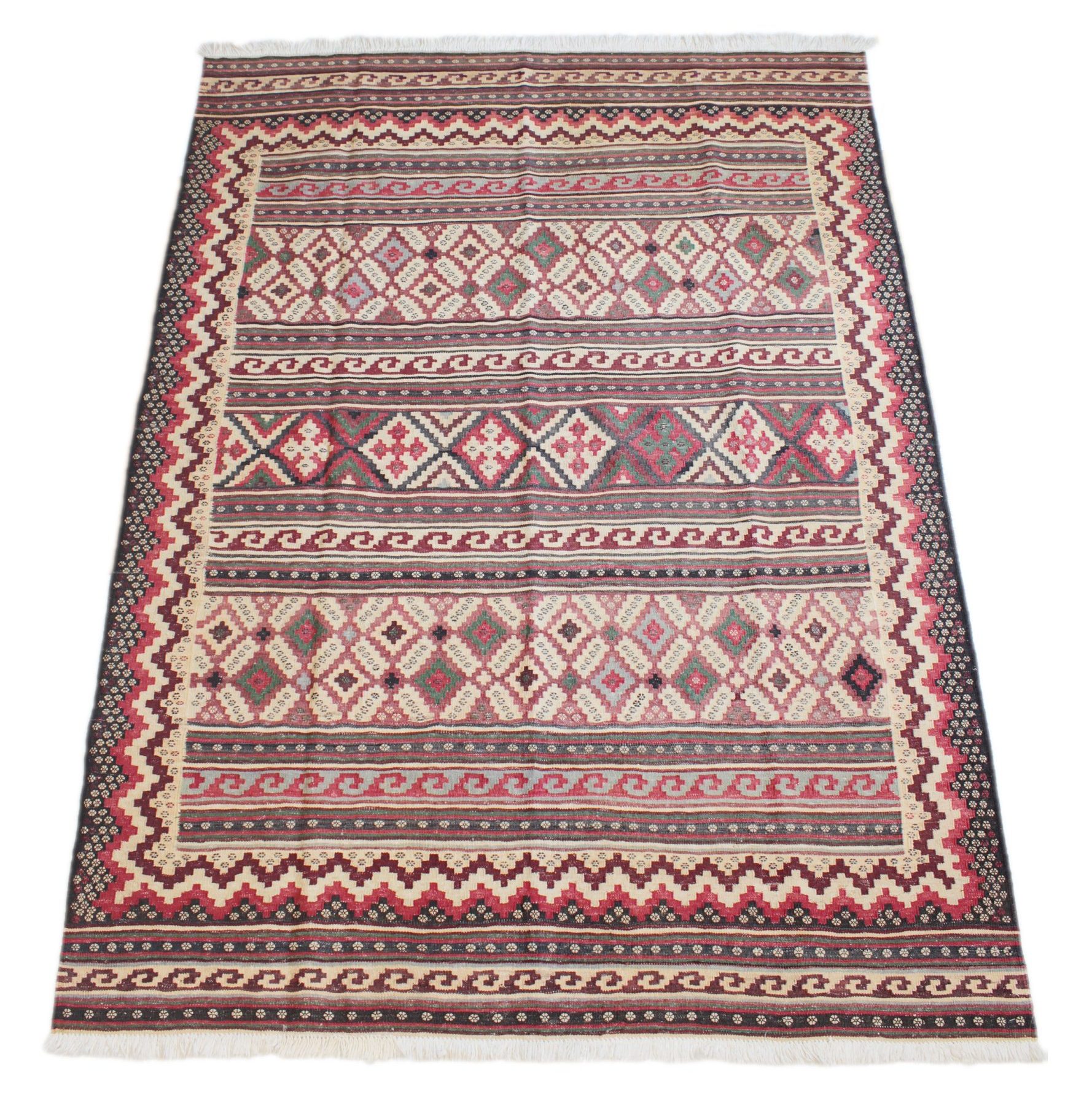 K-539 トルコ産 アンティークキリム 208×115cm｜キリム｜ペルシャ絨毯