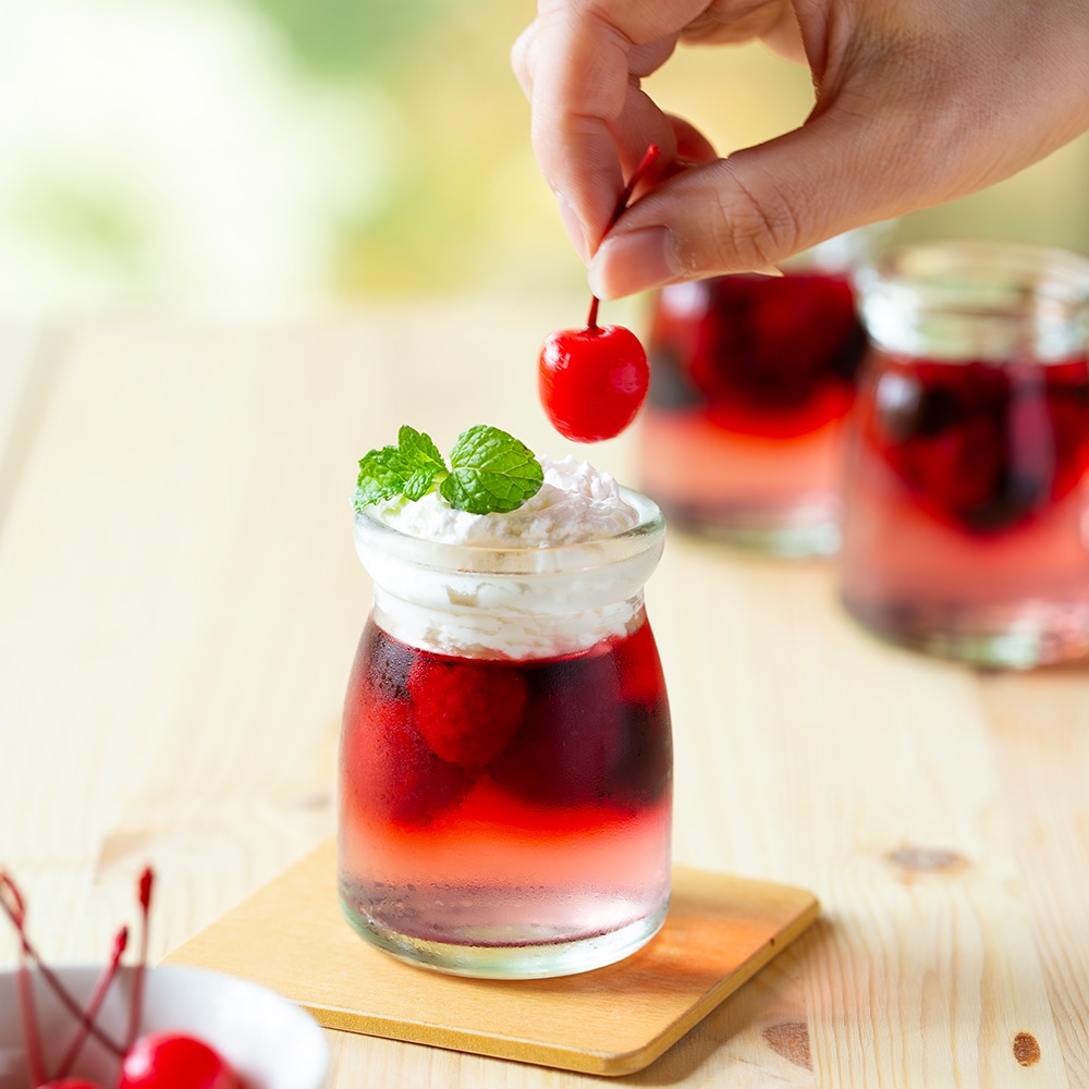 寒天の専門店】カップゼリー80℃ ストロベリー味(2袋入): スイーツ_