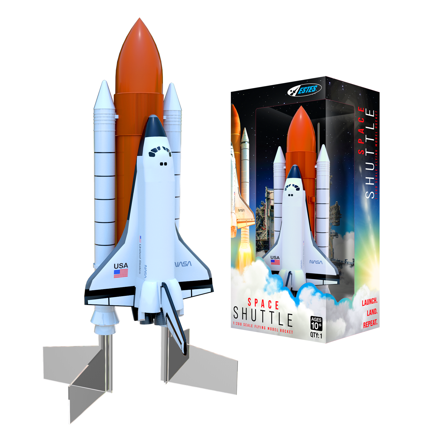 Estes Space Shuttle Model Rocket - 1:200 Scale NASA Orbiter
