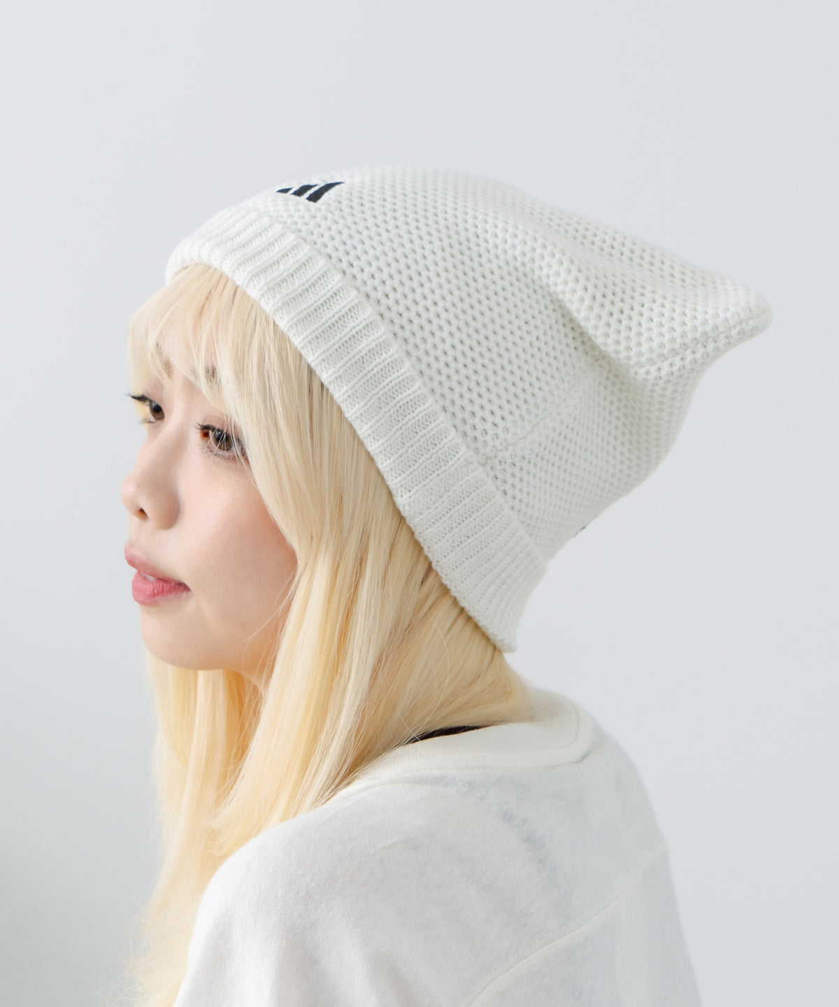 ネコミミ ニット キャップ ADIDAS
