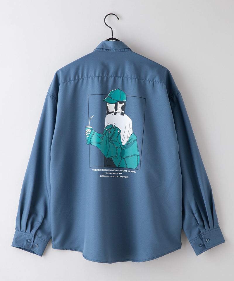 ガールズ バック プリント ビッグ シルエット シャツ UNIIT ユニット