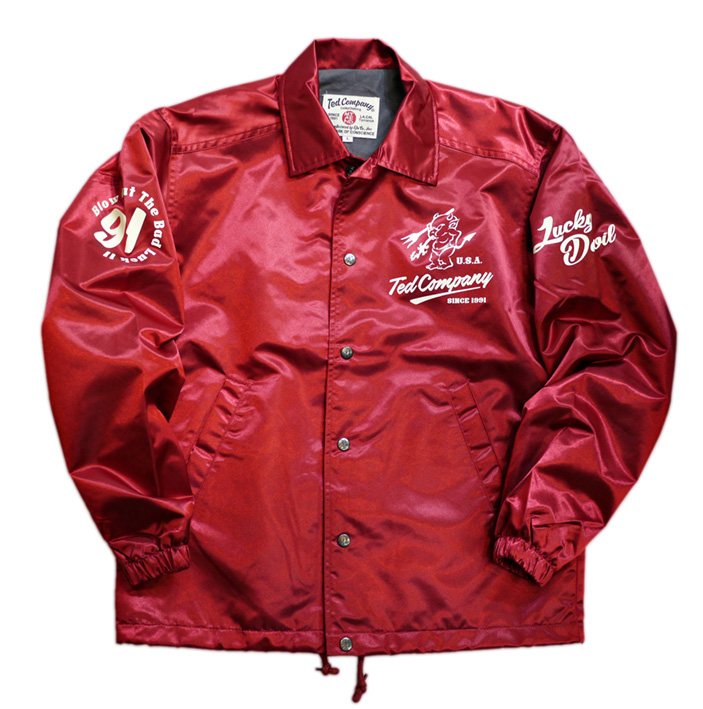 TEDMAN TEDCOMPANY (テットマン） コーチジャケット TCNJ-040 レッド