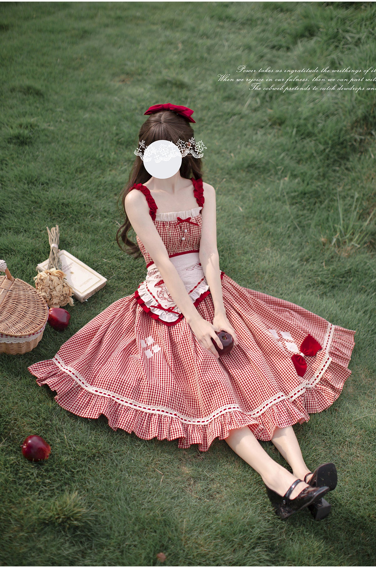 赤ずきんちゃん ギンガムチェックジャンパースカート・ブラウスセット