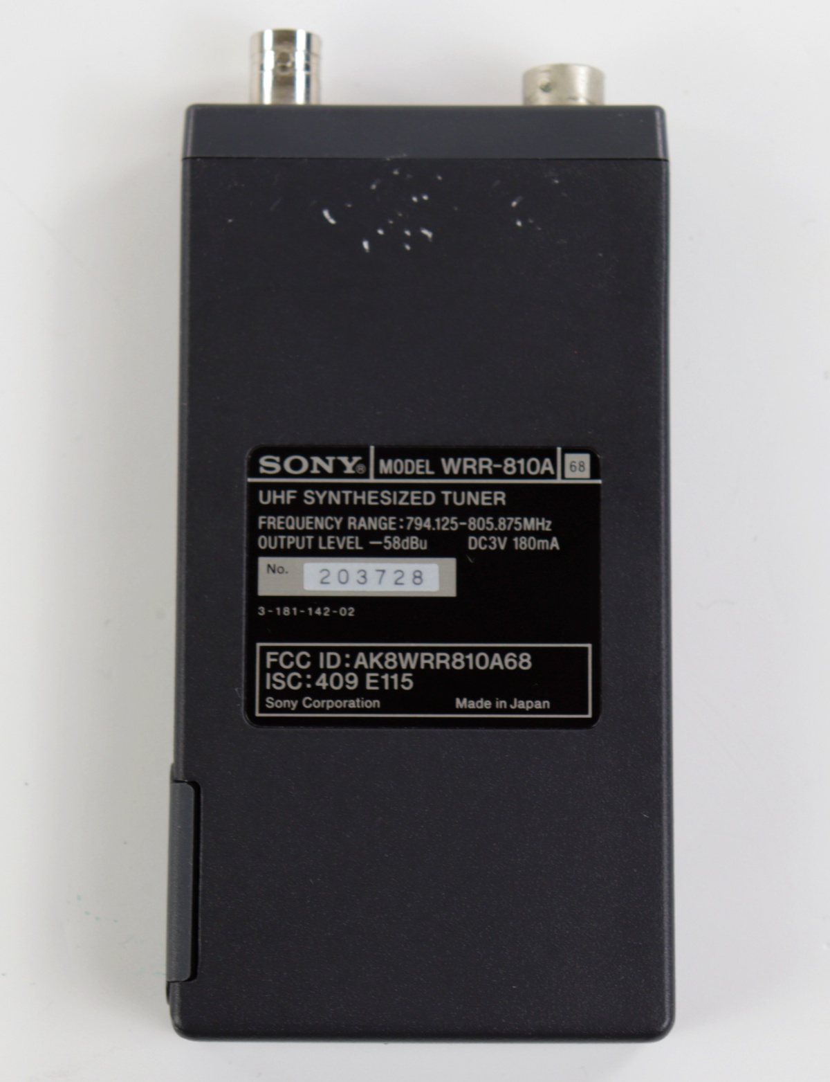 Sony WRR-810A 68 UHF Synthesized Tuner 794.125-805.875MHz | eBay