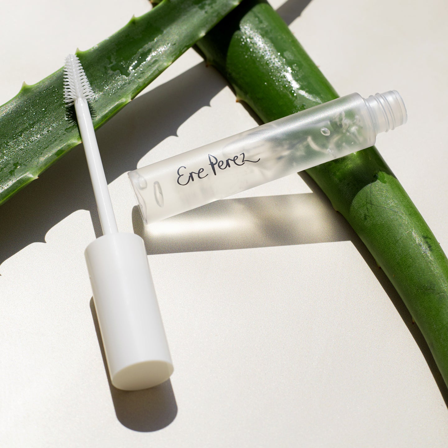 aloe gel lash & brow mascara | clear brow gel & lash treatment in