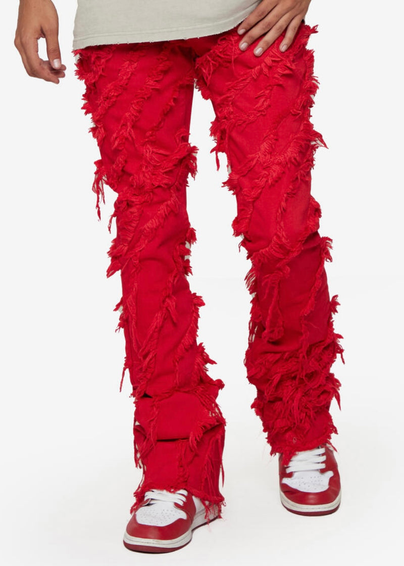 Valabasas “Grit” Red Wash Stacked Jeans – Era Clothing Store