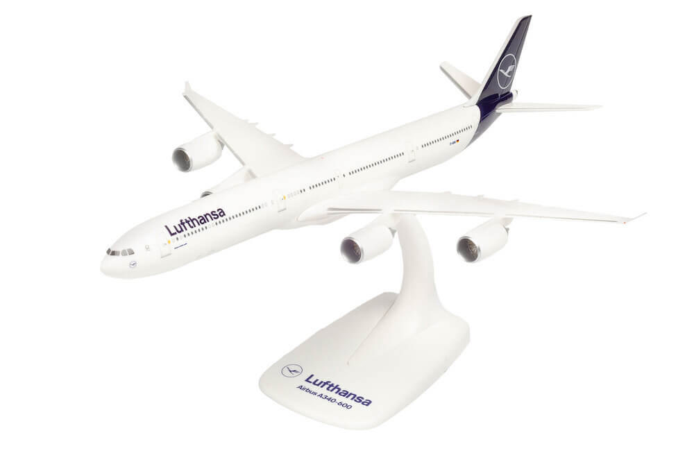 Airbus A340-600 Lufthansa Plane Model with Stand - 1/200 Scale