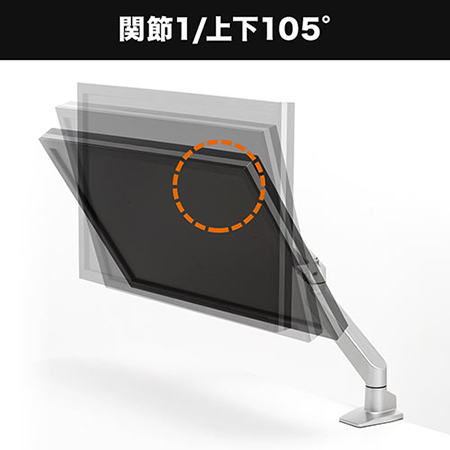 在庫限り】高耐荷重モニターアーム(ガス圧タイプ・耐荷重8kg～20kg