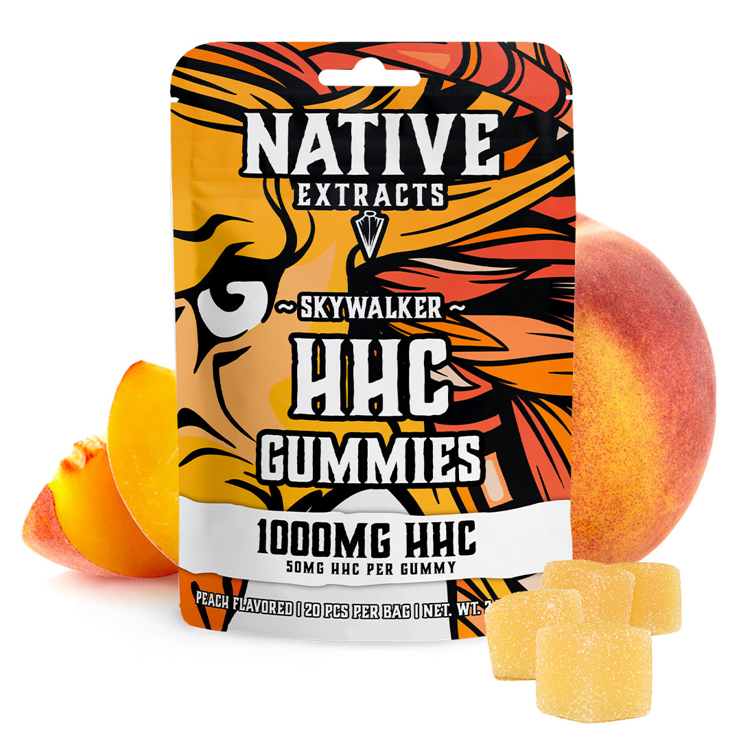 HHC 500mg Vegan Gummies - White Peach - Two Hawk Extracts – Erth