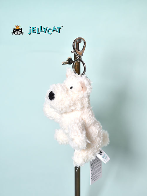 Munro Scottie Dog Bag Charm AC4F4BC スコッティドッグ 白い犬