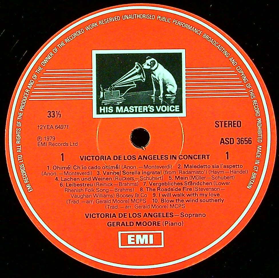 ETERNA TRADING / [HMV] V.d.ロス・アンヘレス(s)/ イン・コンサート