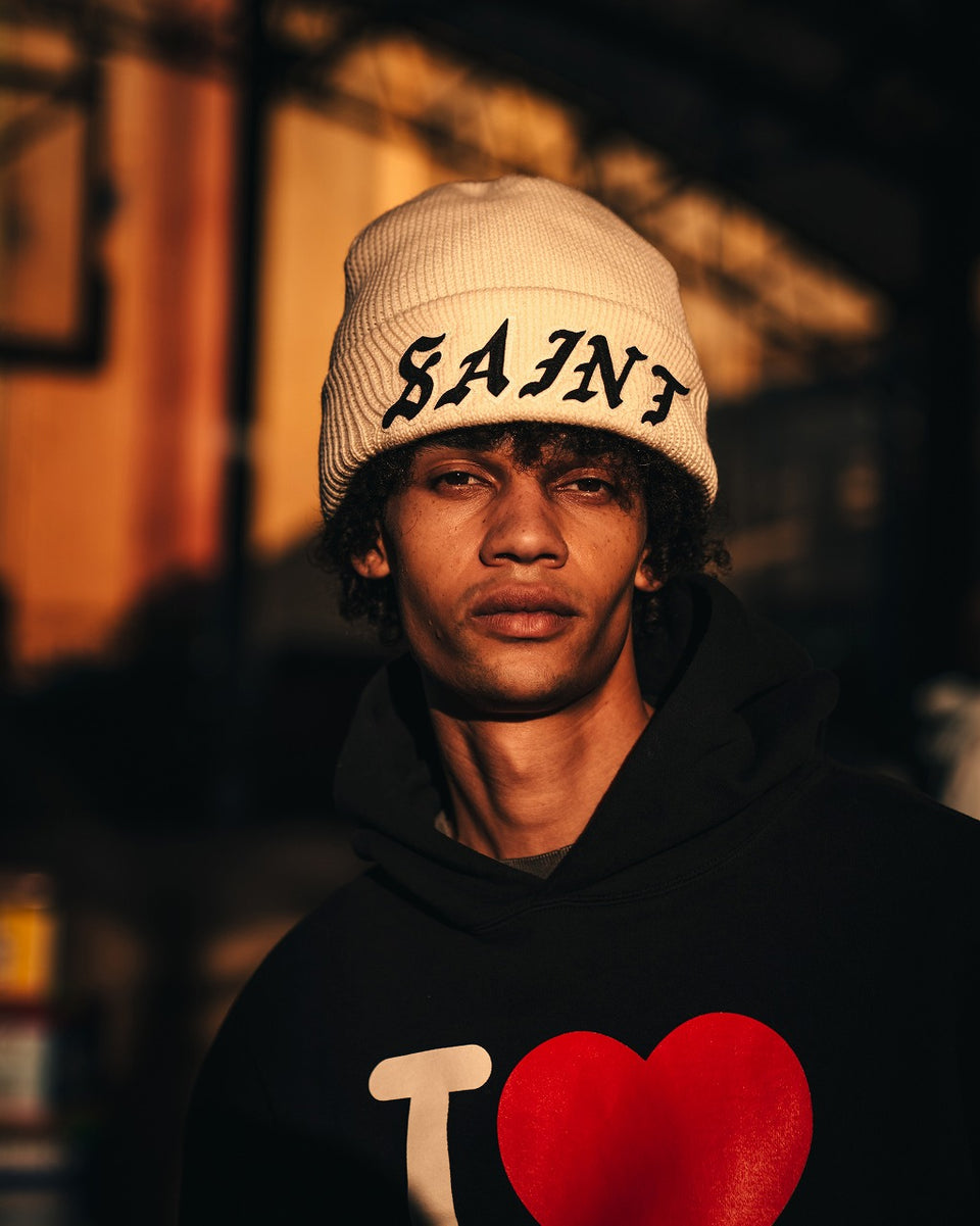 SAINT Mxxxxxx x KNIT CAP / SAINT (WHITE) – ETERNAL
