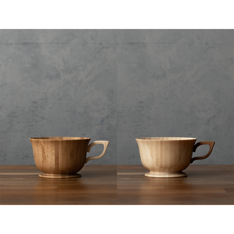 箱入り)【名入れ】竹からできたティーカップペア/ 2~3週間後にお届け