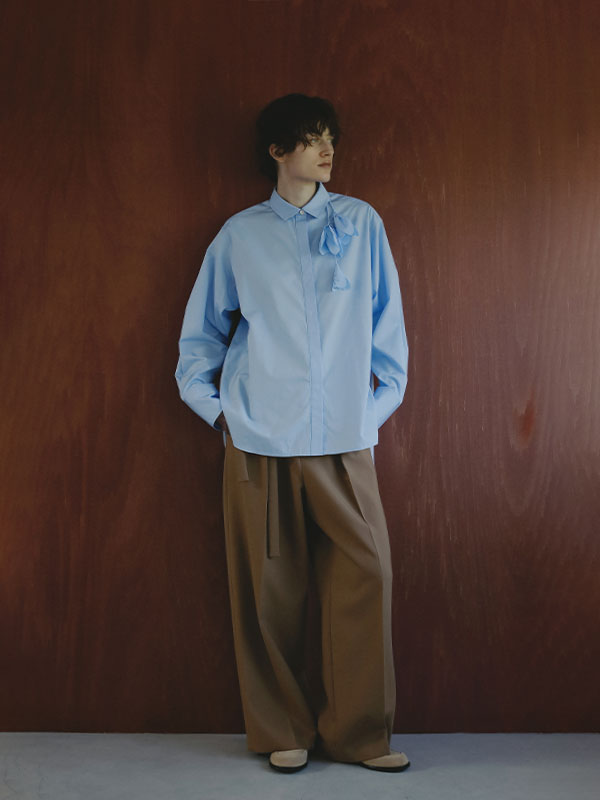 SANTEデザインベルトダブルフェイスパンツ(S OFF WHITE): ボトムス