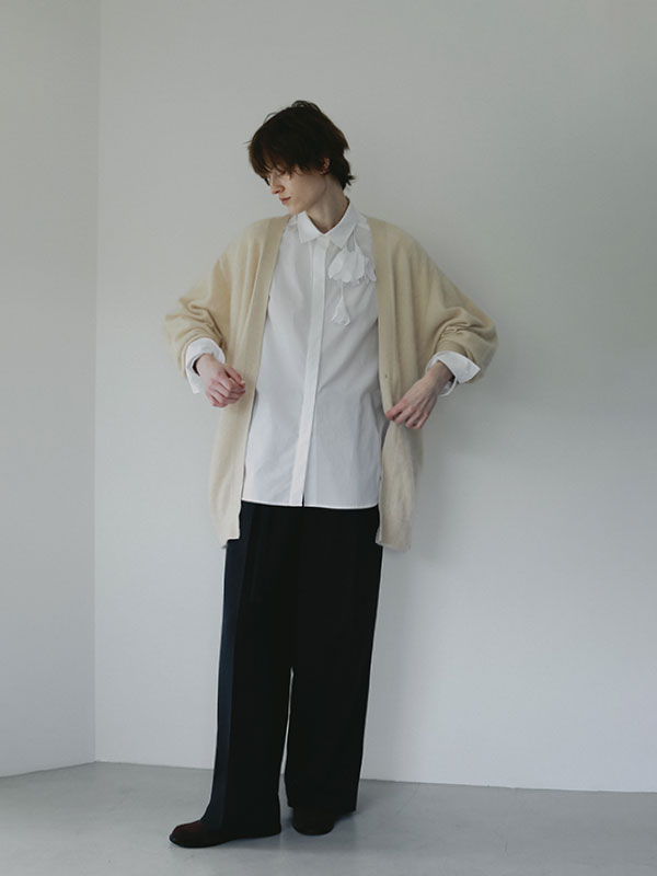 SANTEデザインベルトダブルフェイスパンツ(S OFF WHITE): ボトムス