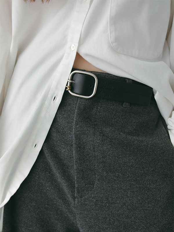 ブラスリングバックルセンターステッチベルト(F BEIGE): グッズ