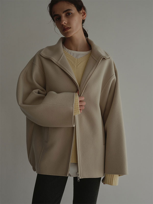 メルトンスタンドネックリバーブルゾン(S NAVY): アウター │ ETRE