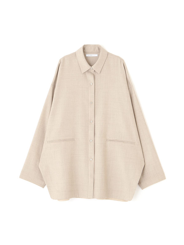 ハイカウントフラノオーバーサイズシャツ(F GREIGE): トップス │ ETRE