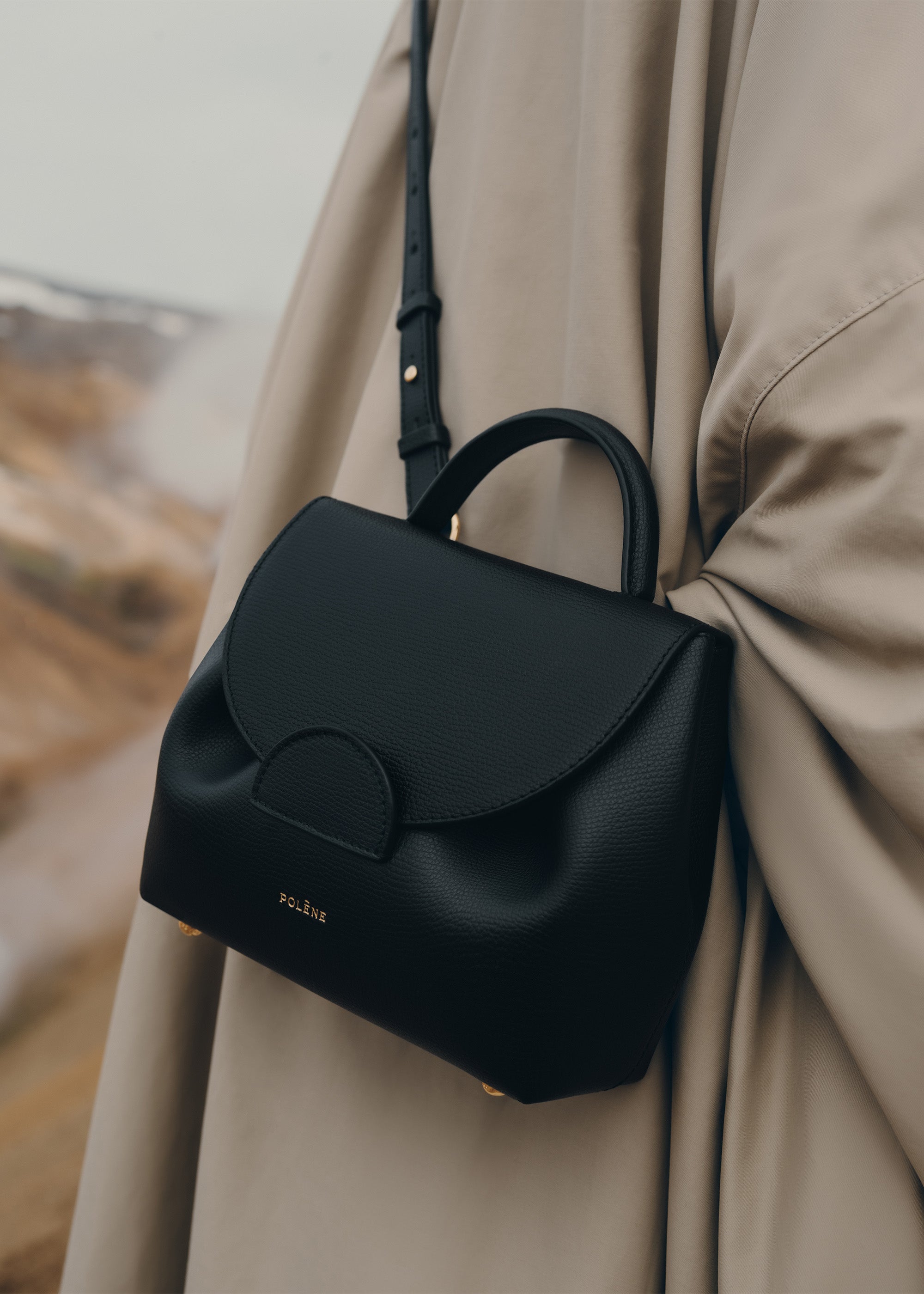 Polène | Bag - Numéro Un Nano - Textured Black – Polène EU