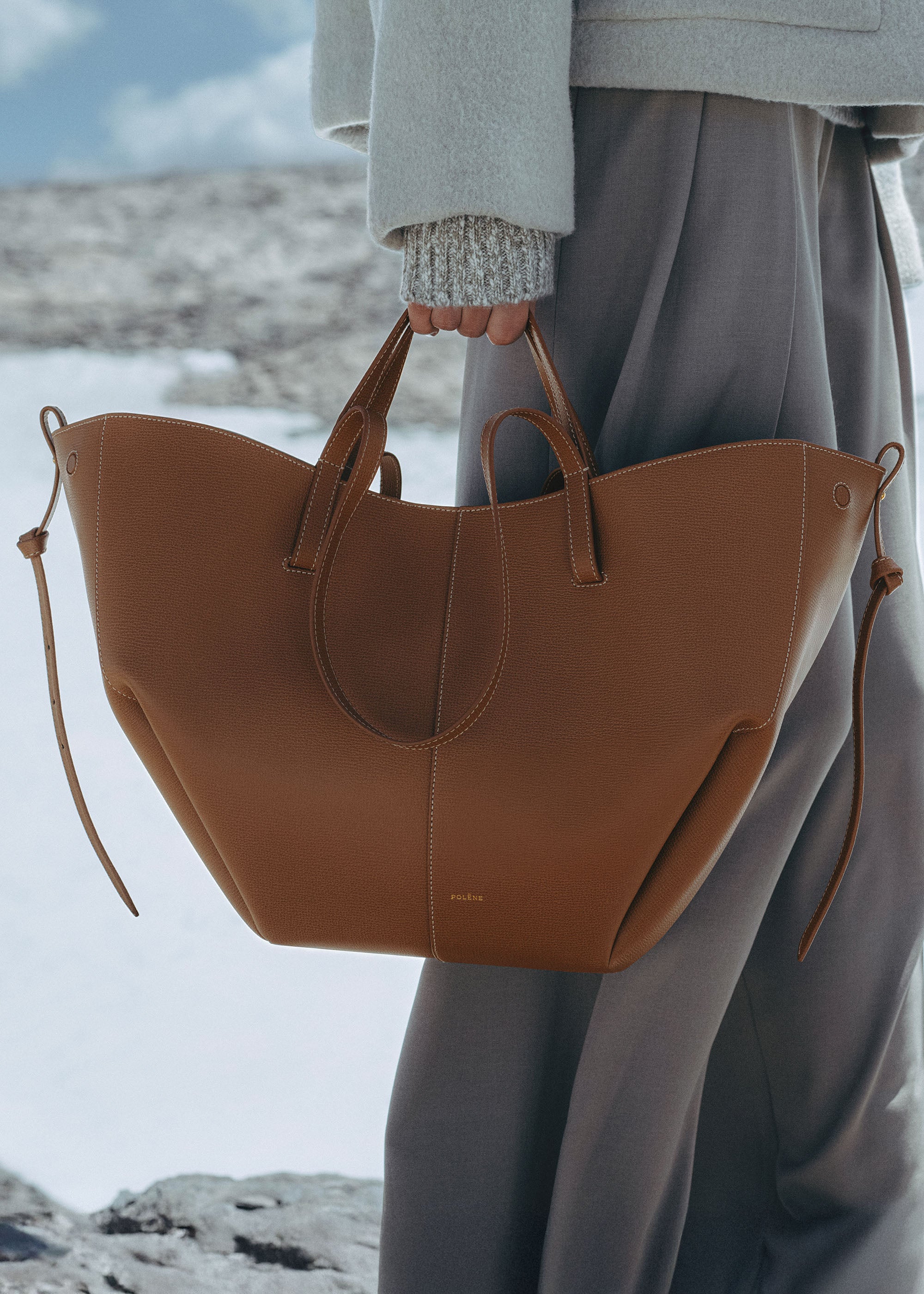 Polène | Bag - Cyme - Textured Camel – Polène EU